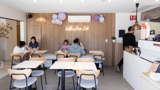 The dining room at Waho Cafe, Stones Corner. Picture: David Kelly