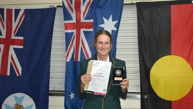 The Mick Lutvey Citizenship Award went to Claire Thompson. (Picture: Kristen Camp)