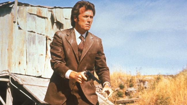 A young Clint Eastwood in a scene from 1971 film, Dirty Harry. Picture: Supplied