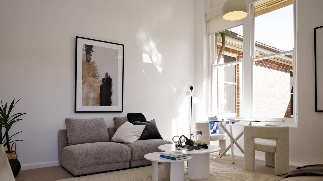 The apartment has high ceilings and is full of natural light. Picture: Sam Ruttyn