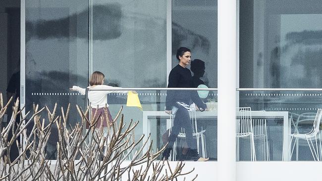 Victoria and daughter Harper spent some time together on the balcony looking at the views. Picture: Matrix Pictures