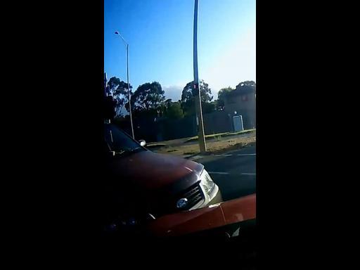 Wild moment when a driver seemingly failed to give way