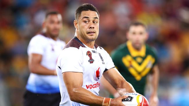 Hayne in action for Fiji during the 2017 World Cup. (Photo by Mark Kolbe/Getty Images)