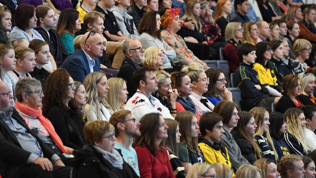 Thousands of mourners turned out to Adelaide’s Priceline Stadium for Friday’s service.