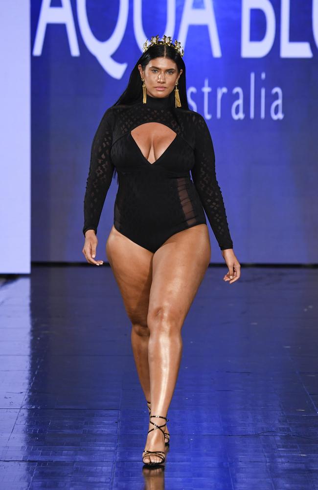 Letitia Thomas in another look for Aqua Blu Swim. Picture: Getty