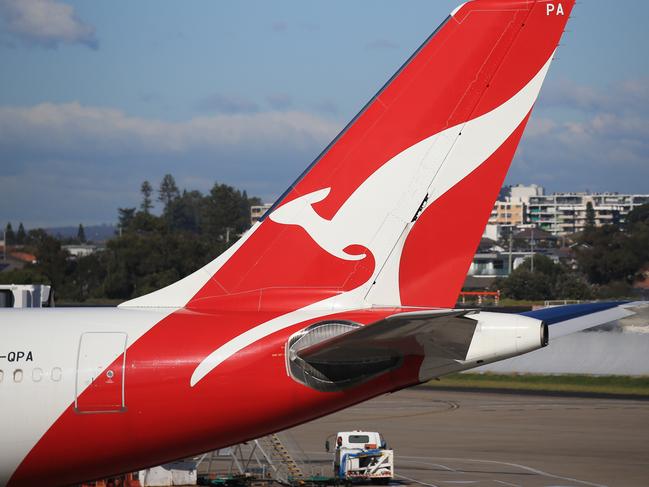 SYDNEY, AUSTRALIA - NewsWire Photos AUGUST 03, 2021 - A Qantas plane on the tarmac at Sydney Airport.Picture: NCA NewsWire / Christian Gilles