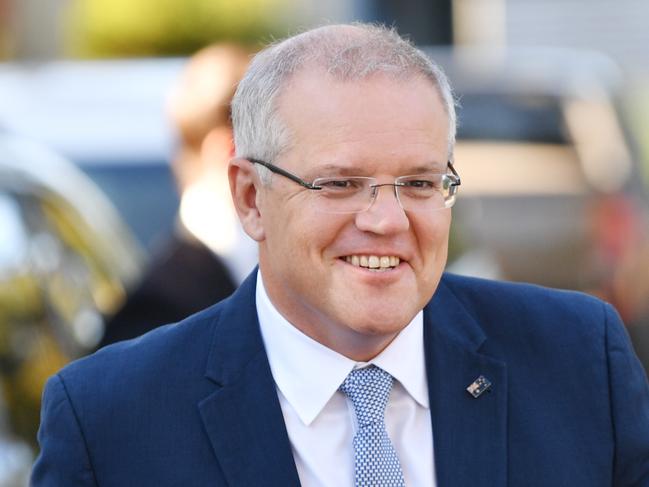 Prime Minister Scott Morrison arrives at the Urrbrae Education Centre in Netherby, Adelaide, Tuesday, March 19, 2019. The Prime Minister is announcing the Adelaide City Deal. (AAP Image/David Mariuz) NO ARCHIVING