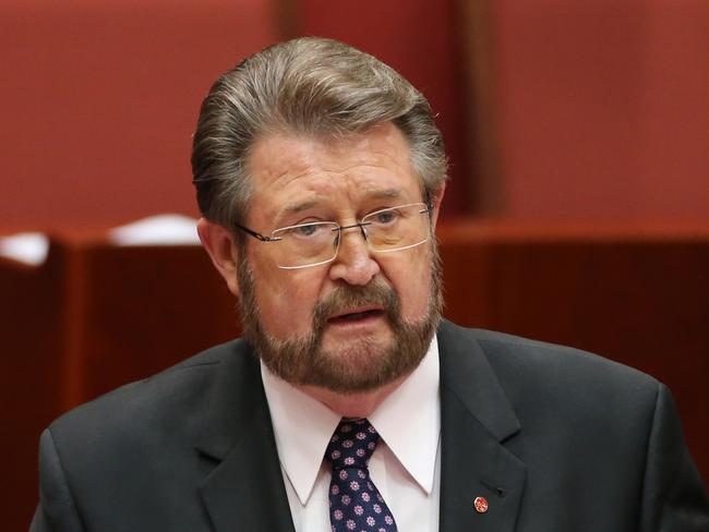 Senator Derryn Hinch in the Senate chamber. Picture Gary Ramage