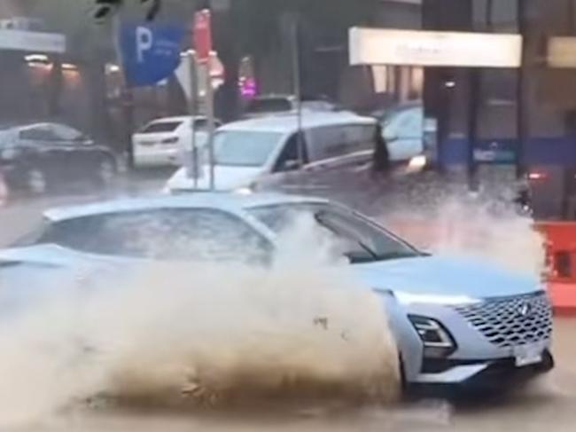 Flooding in Parramatta’s CBD. Picture: Supplied