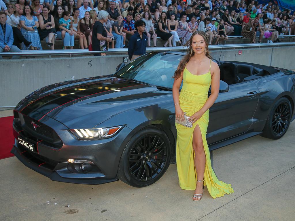 Alyssa Scotson at the Red Carpet arrivals at Sea World for the Pimpama SHS Formal 2023. Picture: Glenn Campbell