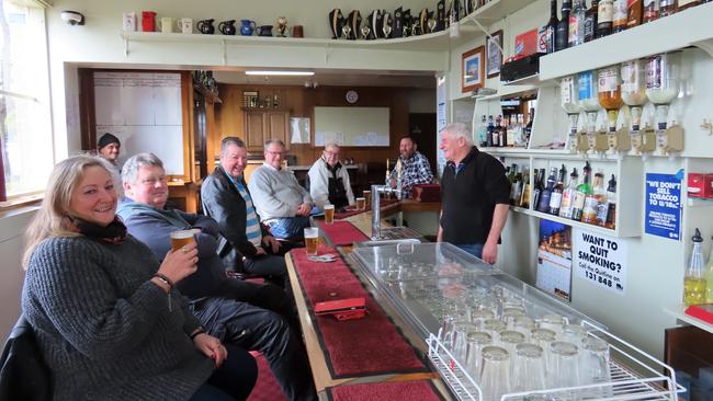 Regular patrons at Ballarat's Millers Arms Hotel.