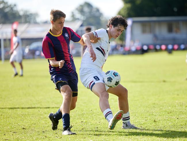 The Southport School vs Brisbane State High School in round 5 of the 2024 GPS football competition, 18th May at BSHS playing fields Carina. This image is copyrighted by The Southport School. Photo: Adrian Gaglione.