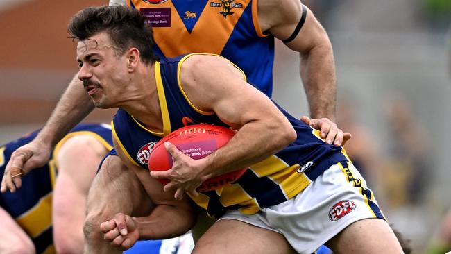 RupertswoodÃs Benjamin Borg during the EDFL Deer Park v Rupertswood football match in Coburg, Saturday, Aug. 26, 2023. Picture: Andy Brownbill