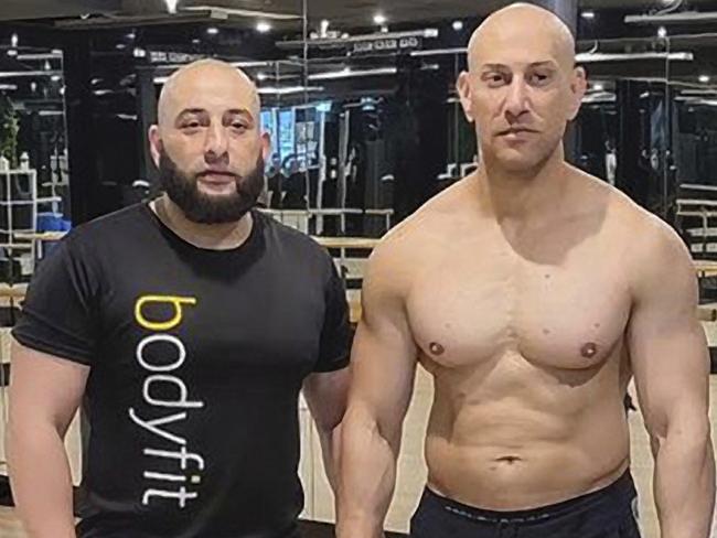 Photos of Comanchero OMCG sergeant-at-arms Tarek Zahed (right) taken from a TikTok collage. Supplied,It was confirmed by Josh that the person on the left of this photo is Omar Zahed , Tareks brother who was also shot at the gym in Auburn