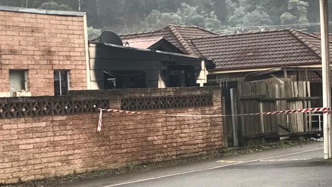 The scene of a fatal fire at Gilbert St, Latrobe. Picture: HELEN KEMPTON