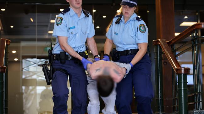 NSW Police arrest a second man over an alleged attempt to set a Newtown synagogue alight on January 11, 2025. Picture: NSW Police