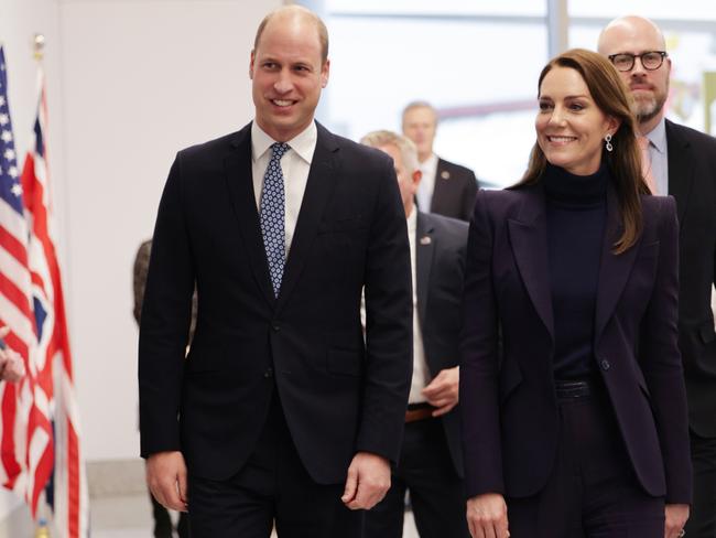 Prince William, Prince of Wales and Catherine, Princess of Wales arrive at Logan International Airport in Boston, Massachusetts. Picture: Getty Images.