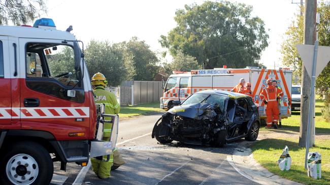 The five mates in the car were locals. Picture: Andrew Henshaw