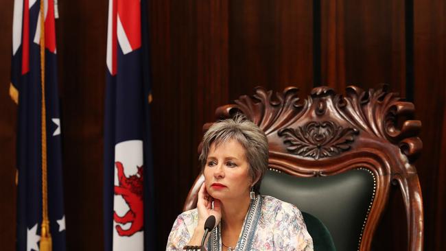 Sue Hickey speaker. Question time in the Tasmanian parliament. Picture: Nikki Davis-Jones