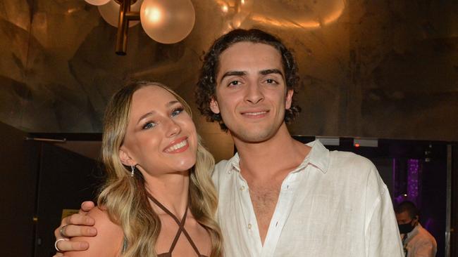 Sammy Johnson and Josh Cross celebrate NYE at Nineteen at The Star Gold Coast. Pic: (c) Regina King