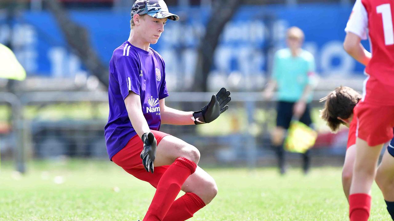 SOCCER: U 14 boys, Yandina Nambour United V Cooroora. Picture: Patrick Woods.