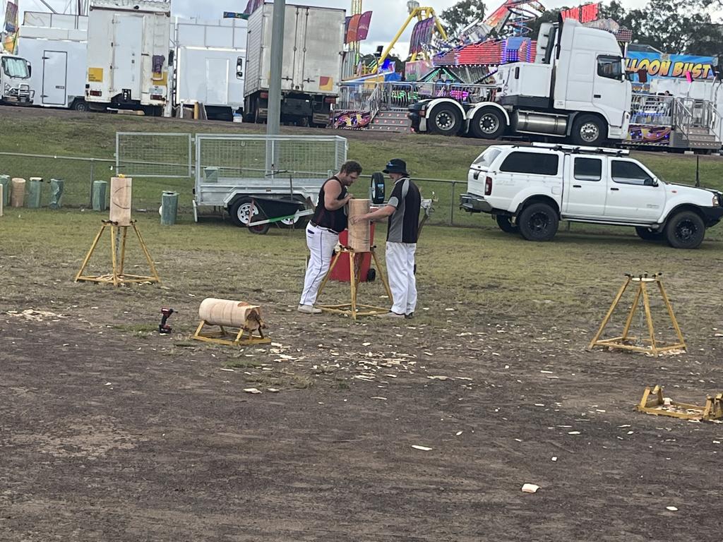 The woodchop at the Fraser Coast Show.