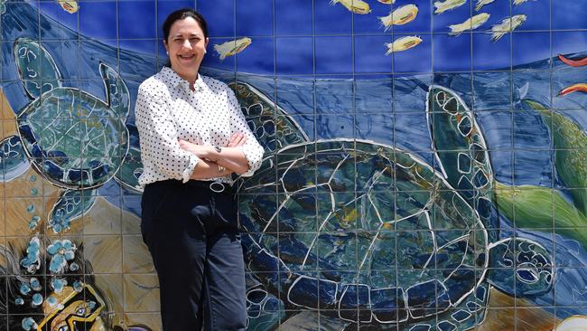 Queensland Premier Annastacia Palaszczuk campaigning in Bundaberg. Picture: AAP