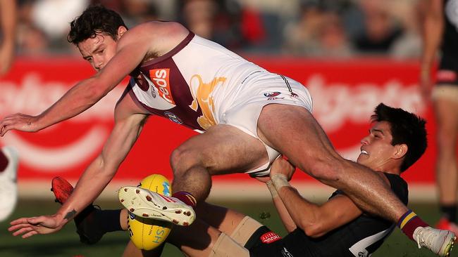 Lachie Neale was in the thick of the action against the Blues. Picture: AAP Images