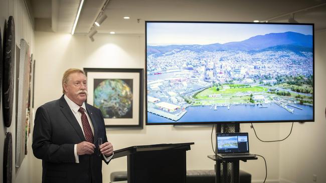 $2.3 billion precinct-scale urban renewal project, including roofed AFL stadium, for Hobart. Stakeholder relations Paul Lennon. Picture: Chris Kidd