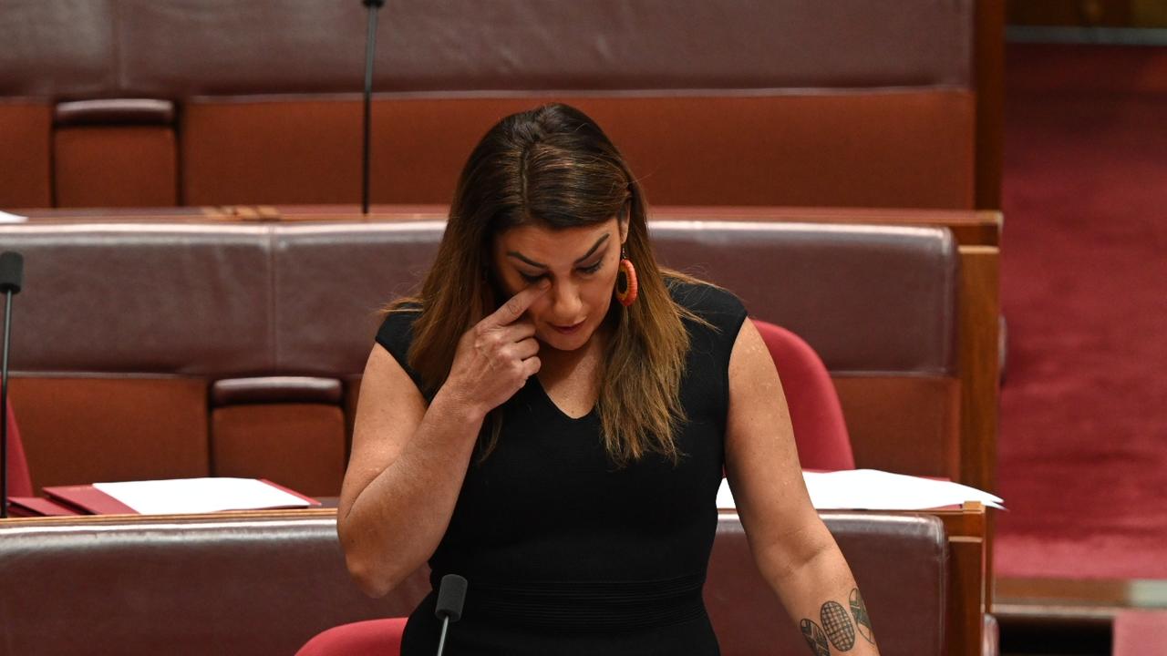 Senator Lidia Thorpe told the Senate Senator Van had allegedly assaulted her. Picture: NCA NewsWire / Martin Ollman