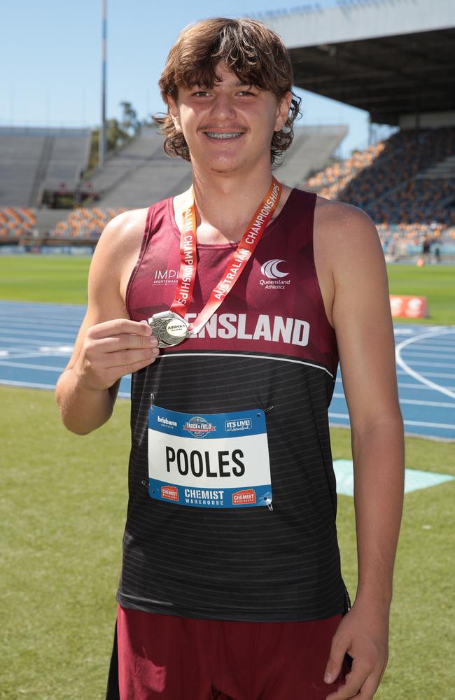 Sunshine Coast rising athletics talent Jamieson Pooles.