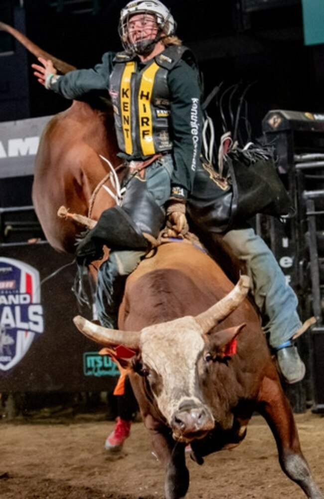 Aaron Kleier on his way to a fourth consecutive PBR Australia Championship in Townsville last month. Picture: Creative Concepts PR