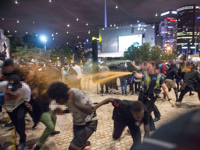 The Moomba riot shocked Melbourne. Picture: Jake Nowakowski.