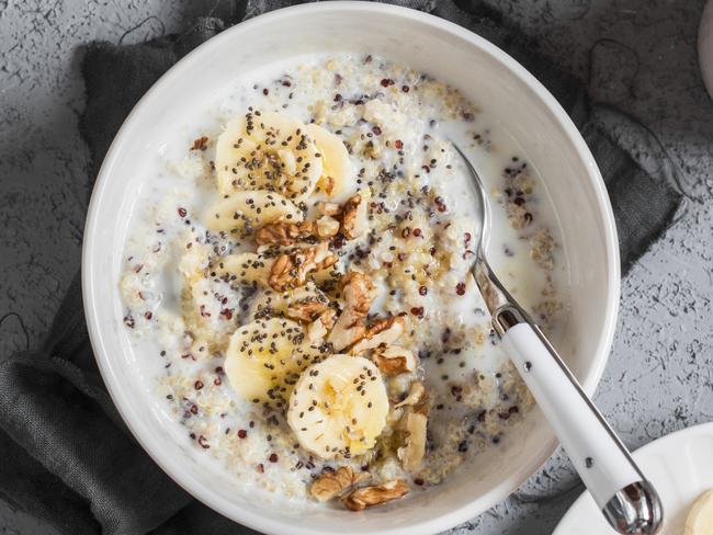 Wellbeing for Gold Coast Eye downloaded from istockCoconut milk sweet quinoa porridge. Healthy breakfast. Top view, flat lay