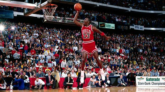 It’s hard to imagine Michael Jordan wearing anything else by Chicago Bulls colours. Picture: Getty Images