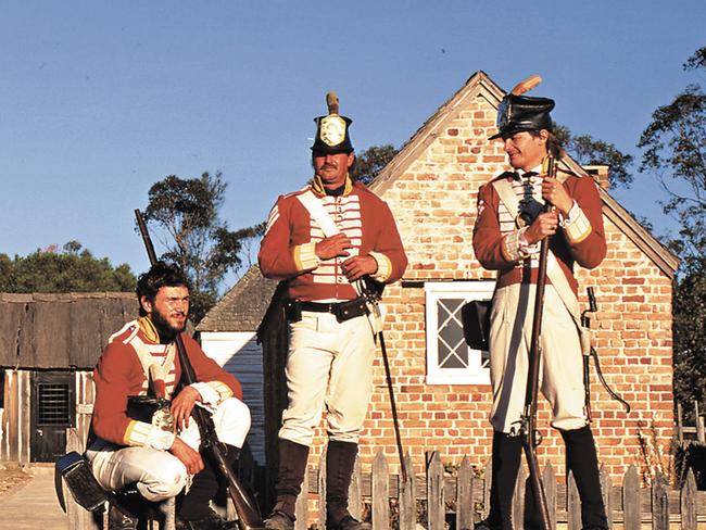 ]The convicts and redcoats of Old Sydney Town at Somersby.