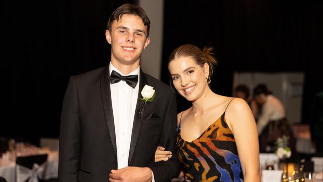 Charlie Kibble and Charlotte Baker at the year 12 St Hilda formal. Photo: Celeste Humphrey