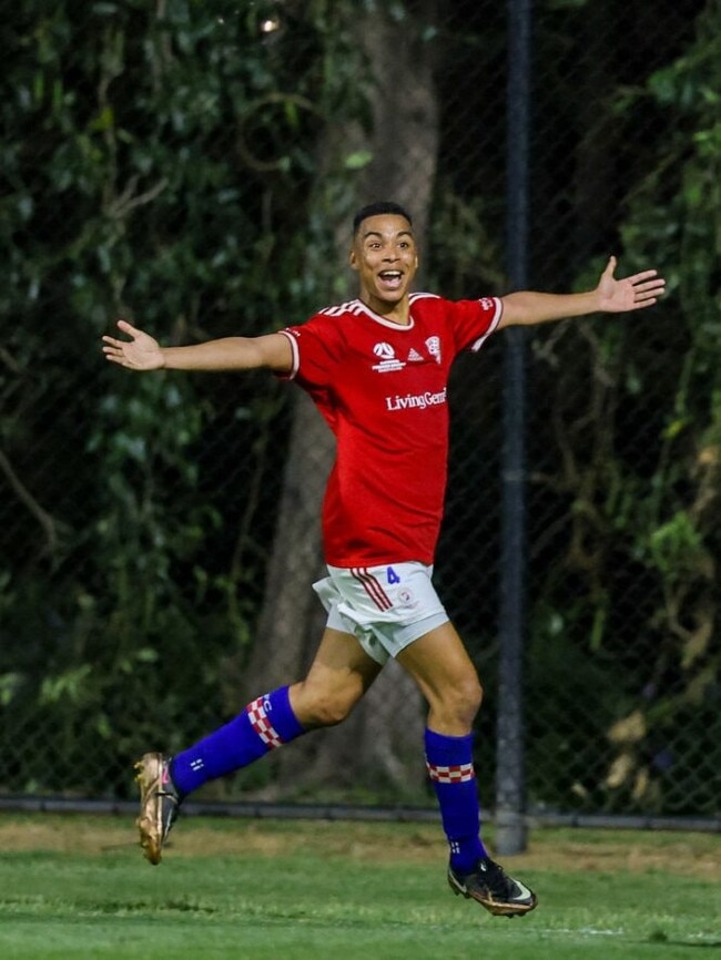 Tyson Martin Celebrates against Peninsula Power