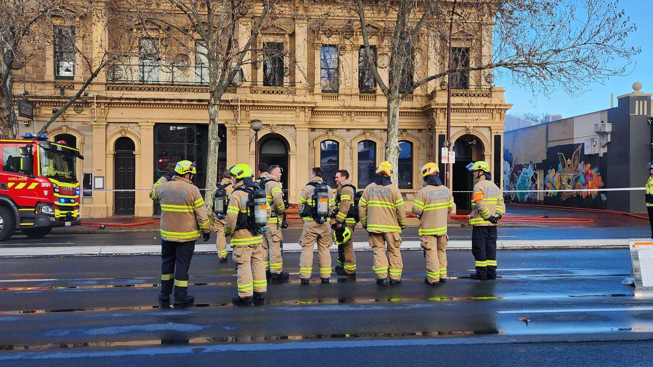 Fire at a North Adelaide building co-owned by businessman Walter Ventura on Saturday 27th July 2024 Picture: Brenton Edwards