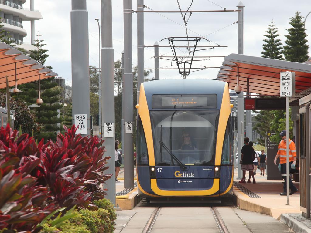 The site of the light rail work camp for next stage, just south of the Pacific Fair station. Picture Glenn Hampson