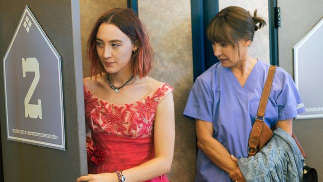 Saoirse Ronan and Laurie Metcalf in <i>Lady Bird</i>. Picture: Merie Wallace/A24 via AP