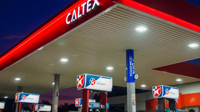 Kedah Malaysia - June 9 2017: Caltex gas station blue sky background during sunset. Caltex is a petroleum brand name of Chevron Corporation used in more than 60 countries.