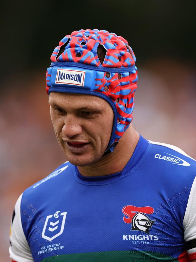 It was a tough sight to see from Ponga last week. Photo by Cameron Spencer/Getty Images