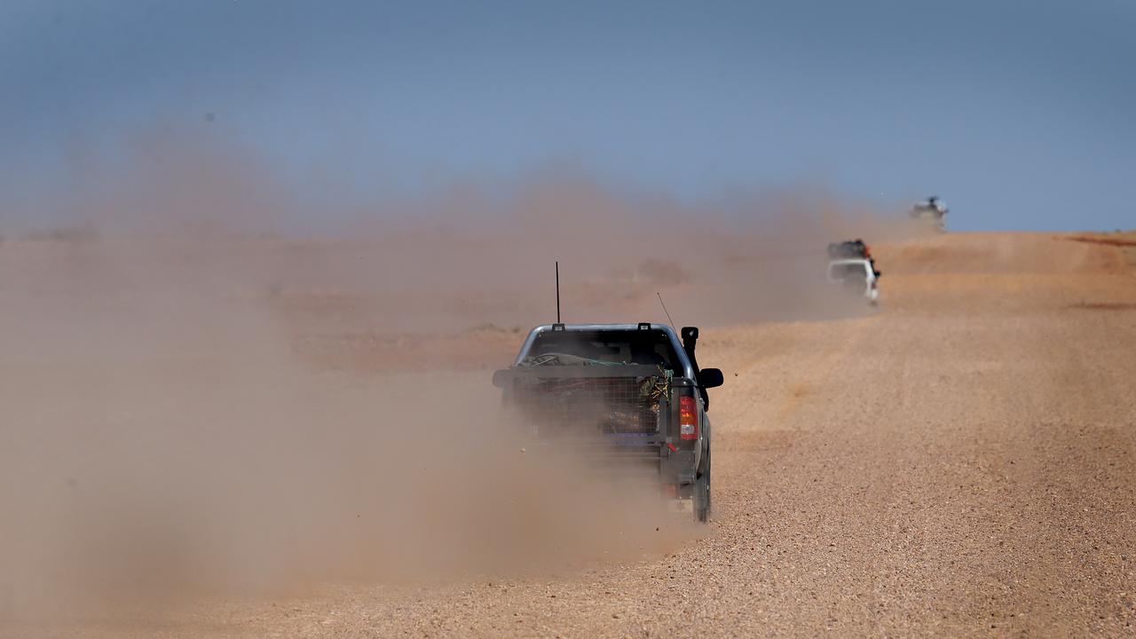 Hundreds of Victorians desperate to get home while avoiding New South Wales are taking on the 500km Birdsville Track on the long way home. Picture: Adam Head