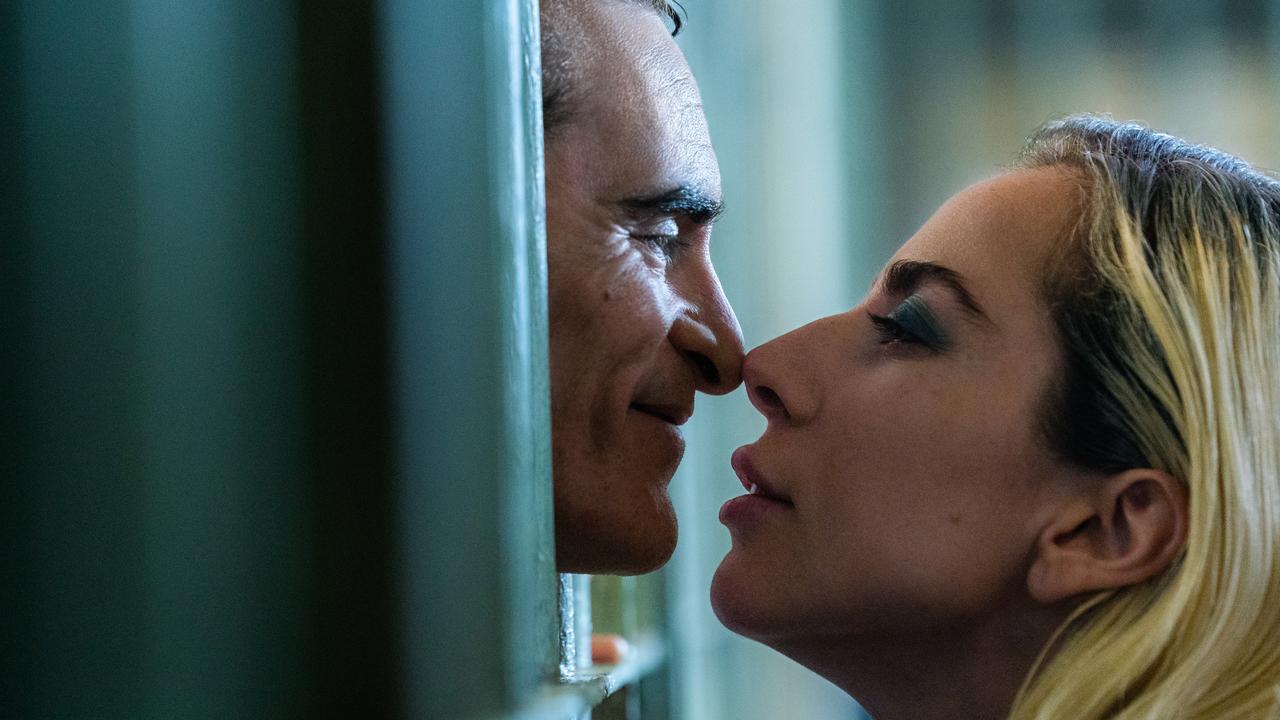 Joaquin Phoenix and Lady Gaga in a scene from Joker: Folie a Deux