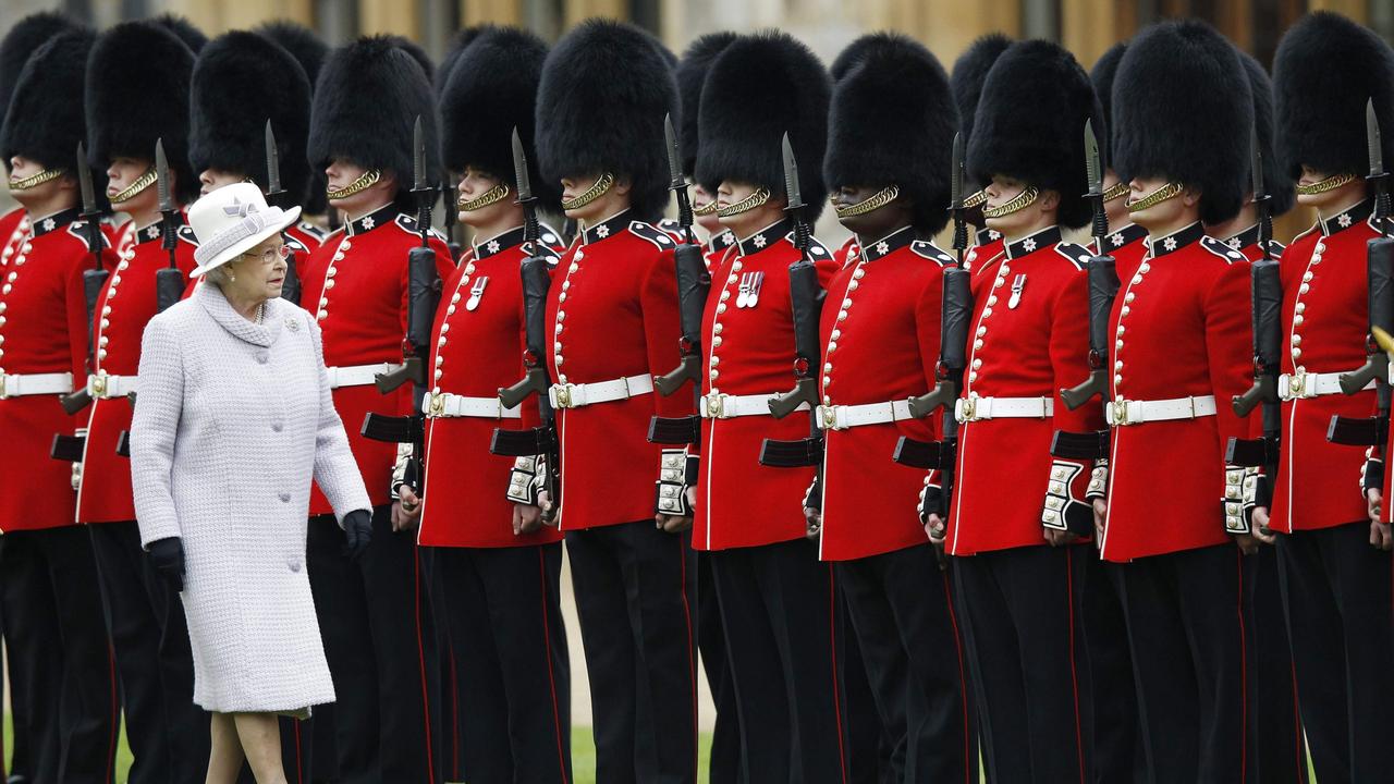 The Coldstream Guards stationed at Windsor Castle are tasked with protecting the Queen. Picture: Andrew Winning-WPA Pool/Getty Images.