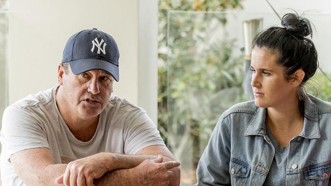 Nathan Vogel’s father David Vogel and pregnant sister Sigrid Vogel.Picture: Jerad Williams