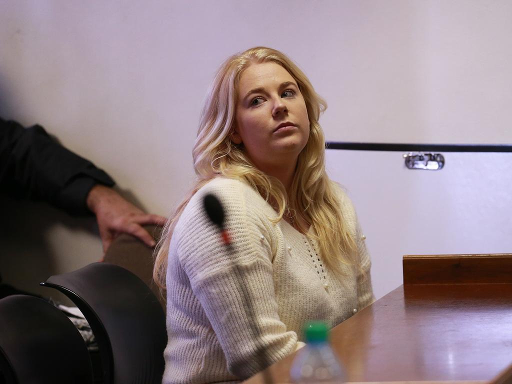 Australian Cassandra Sainsbury attends a court hearing in Bogota, Colombia.