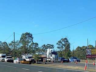 HOT PURSUIT: Police were taken on a dramatic car chase along the Warrego Highway today in pursuit of three juveniles who allegedly stole the vehicle from a retirement village in Toowoomba. Picture: Contributed