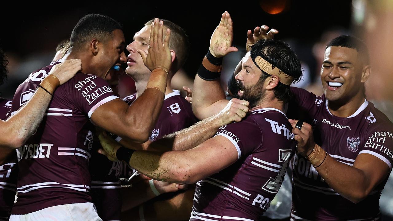 The Sea Eagles pulled off the win. Photo by Cameron Spencer/Getty Images